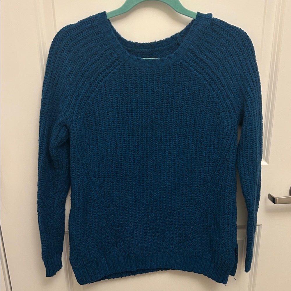 American Eagle Outfitters Teal Crew Neck Sweater